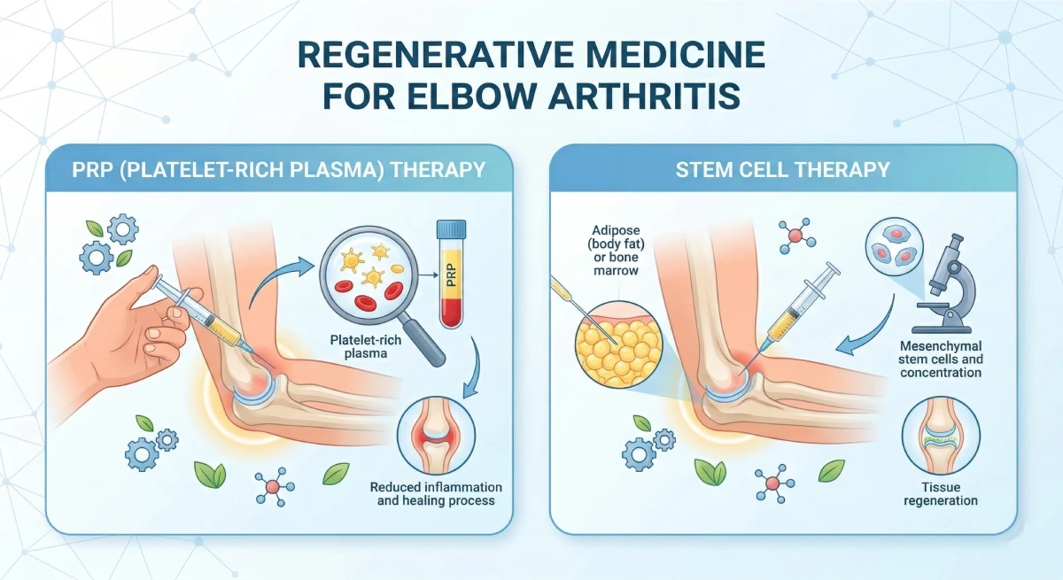 Dr. Marouane offers advanced regenerative medicine for elbow arthritis solutions in Dubai to help you heal naturally without surgery.