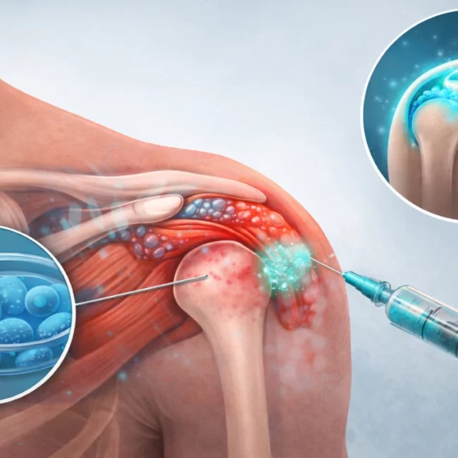 Accelerate shoulder bursitis healing with advanced stem cell treatment in Dubai. Dr. Marouane offers non-surgical solutions to restore pain-free movement.
