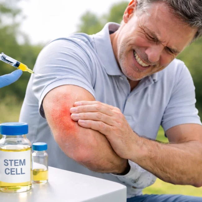 Elbow Specialist in Dubai giving Stem Cell Therapy for Golfer's Elbow Pain Relief