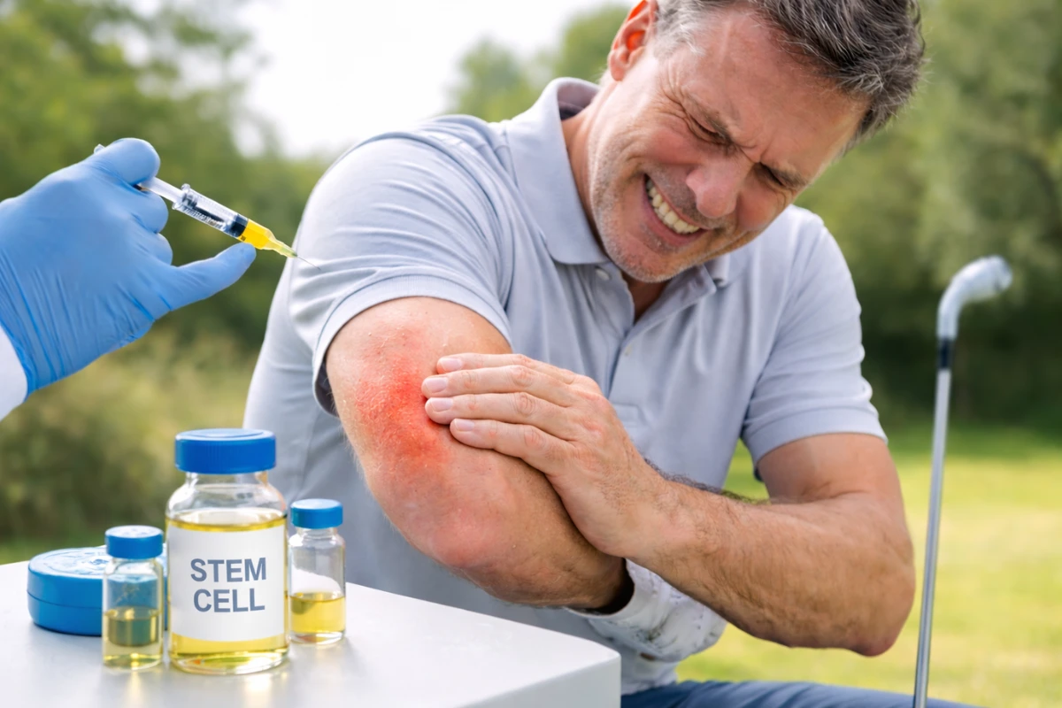 Elbow Specialist in Dubai giving Stem Cell Therapy for Golfer's Elbow Pain Relief