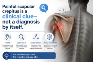 Painful snapping scapula syndrome showing scapulothoracic crepitus