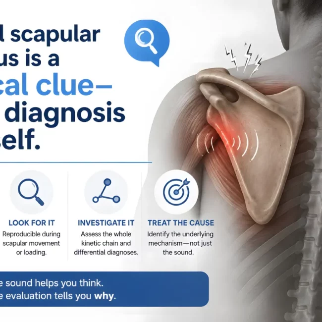 Painful snapping scapula syndrome showing scapulothoracic crepitus