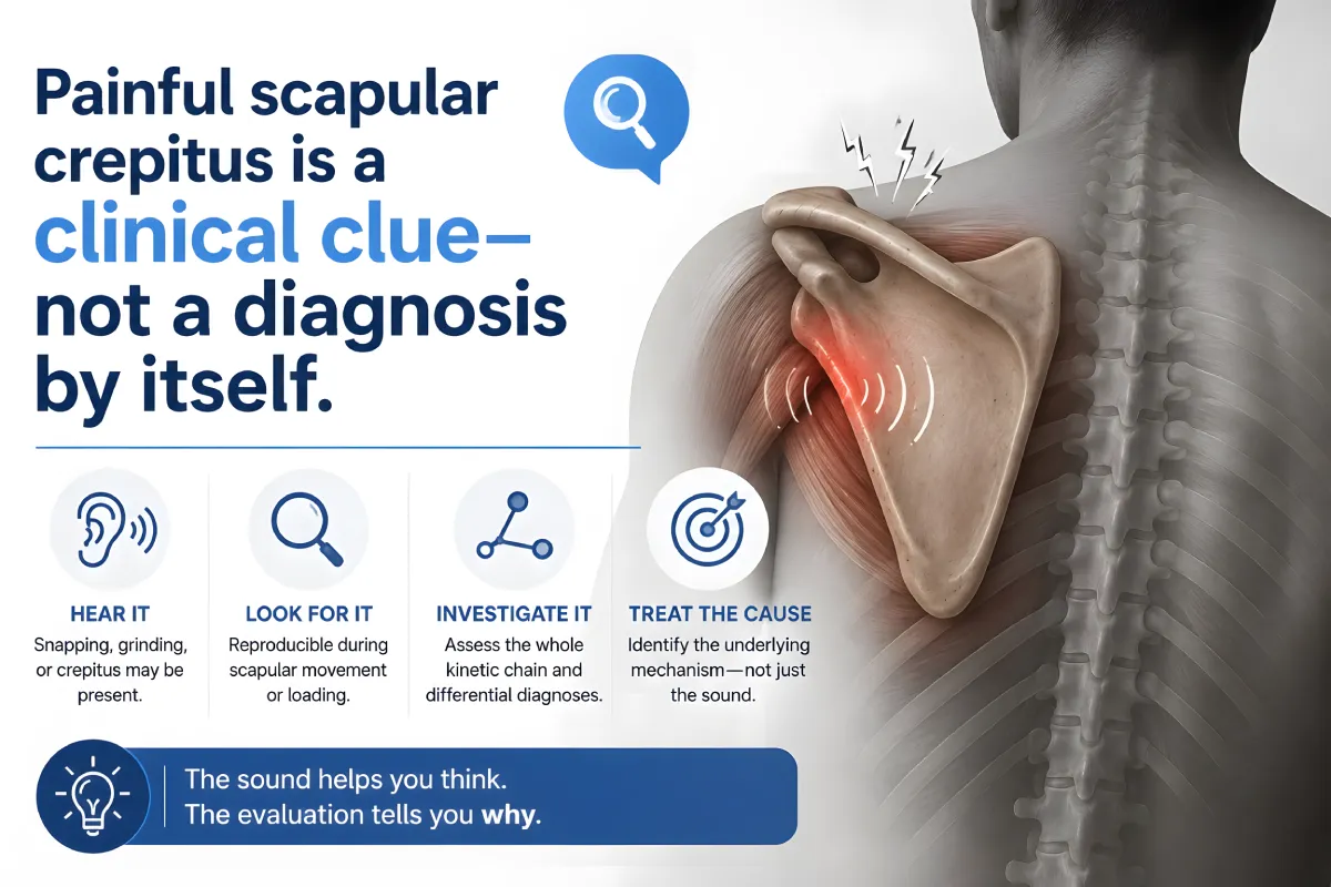 Painful snapping scapula syndrome showing scapulothoracic crepitus